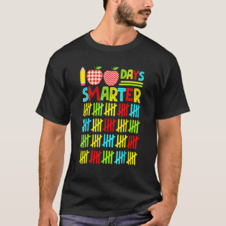 100 Days Smarter Happy 100th Day Of School Student T-Shirt