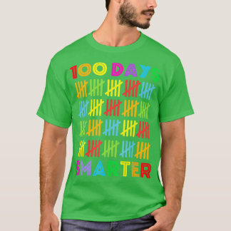100 Days Smarter Happy 100th Day Of School Student T-Shirt