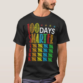 100 Days Smarter Happy 100th Day Of School Student T-Shirt