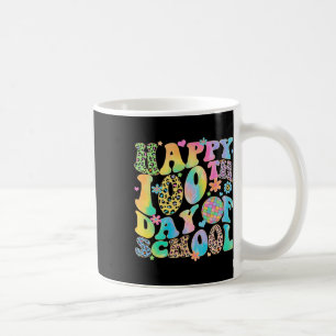 100 Days Smarter Happy 100th Day Of School Tie Dye Coffee Mug