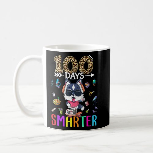 100 Days Smarter Husky Music Happy 100th Day Of Sc Coffee Mug