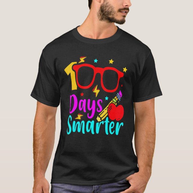 100 Days Smarter Kids Boy Girls 100th Day Of Schoo T-Shirt (Front)