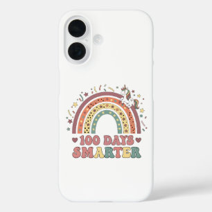 100 Days Smarter Kids Girls Unicorn 100th Day of iPhone 16 Case