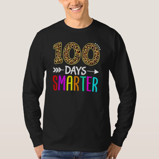 100 Days Smarter Kindergarten 100th Day Of School T-Shirt (Front)