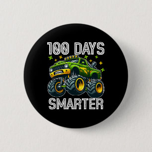 100 Days Smarter Monster Truck 100 Days Of School  Button