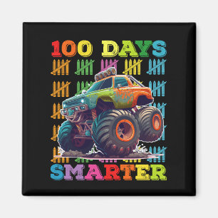 100 Days Smarter Monster Truck 100th Day School Magnet