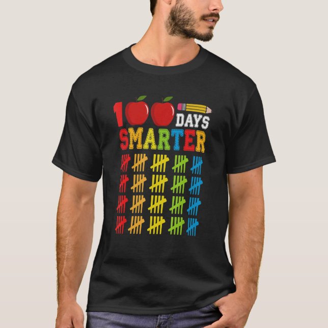 100 Days Smarter of School Back to School Tally Ma T-Shirt (Front)