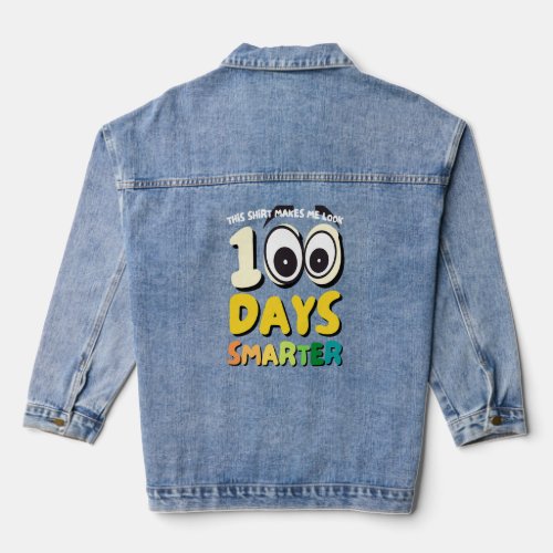 100 Days Smarter Preschool Kindergarten Elementary Denim Jacket