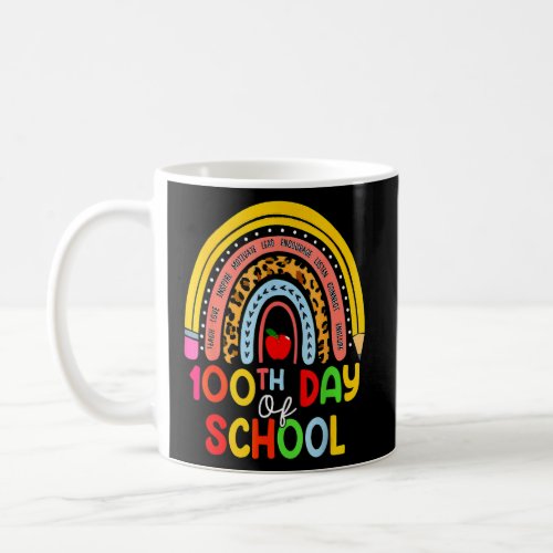 100 Days Smarter Rainbow 100th Day Of School Teach Coffee Mug