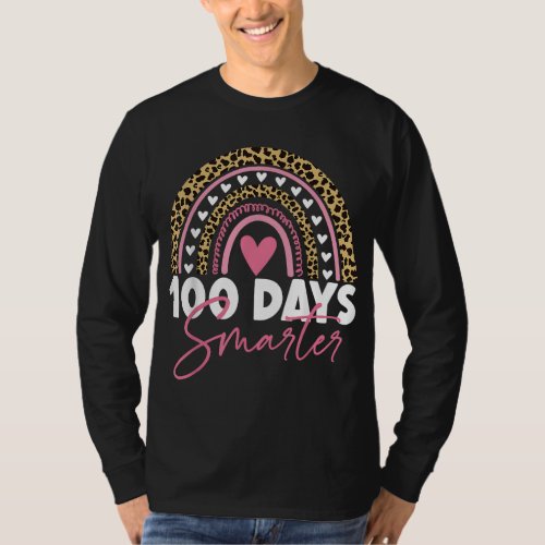 100 Days Smarter Rainbow 100th Day Of School Teach T_Shirt
