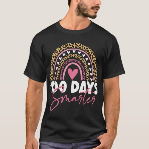 100 Days Smarter Rainbow 100th Day Of School Teach T_Shirt