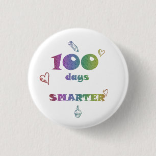 100 Days Smarter School Button – Kids Classroom