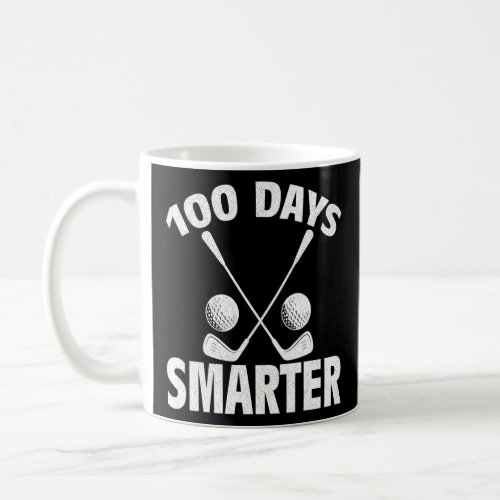100 Days Smarter School Golf Player Sport Teacher  Coffee Mug