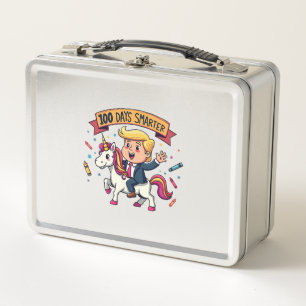 100 Days Smarter School Trump Inaguration Day Metal Lunch Box