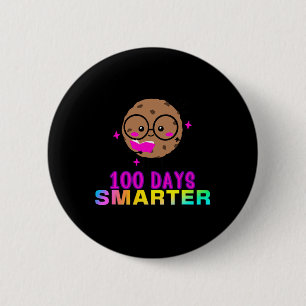 100 Days Smarter Smart Cookie With Gles Cute Fun  Button