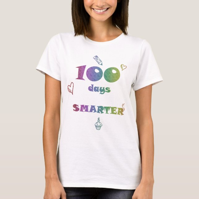100 Days Smarter T‑Shirt – Celebration Tee for 100 (Front)