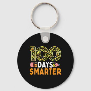 100 Days Smarter Teacher Or Student 100th Day Of S Keychain