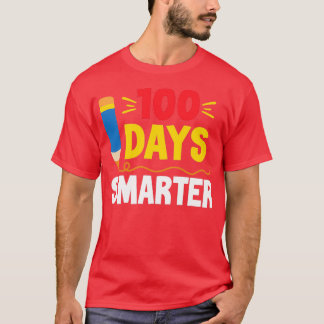 100 Days Smarter Teacher or Student 100th Day of S T-Shirt