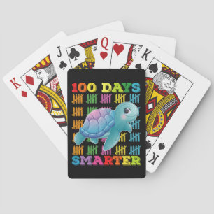 100 Days Smarter Turtle 100th Day Of School Poker Cards