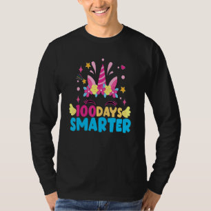 100 Days Smarter Unicorn Girls Teacher 100th Day O T-Shirt