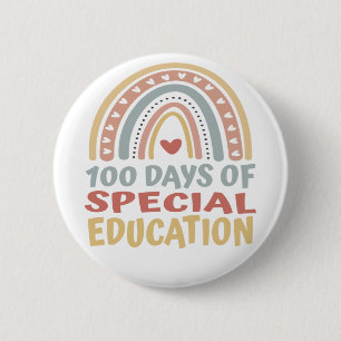 100 Days Special Education 100 Days of School Boho Button