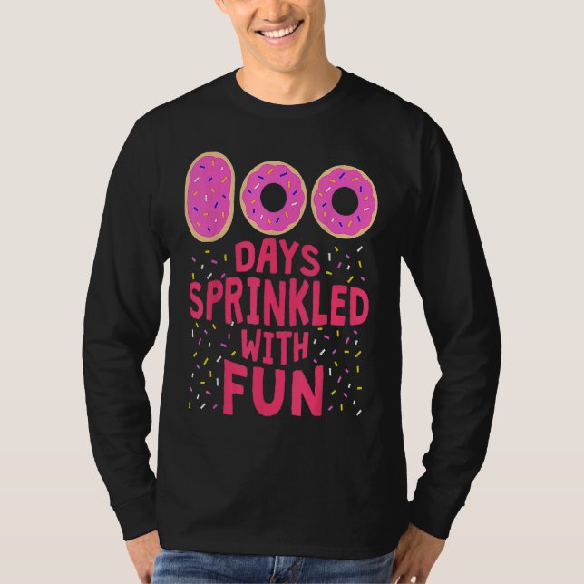 100 Days Sprinkled With Fun 100th Day Cute Donut G T-Shirt (Front)