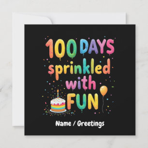 100 Days Sprinkled with Fun Celebrate School Joy Invitation