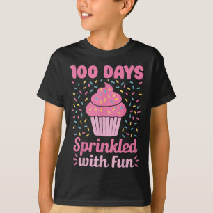100 Days Sprinkled With Fun Cupcake 100th Day Of S T-Shirt