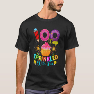 100 Days Sprinkled With Fun Cupcake 100th Day Of S T-Shirt