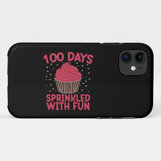 100 Days Sprinkled With Fun Cupcake School Girl  Case-Mate iPhone Case (Back (Horizontal))