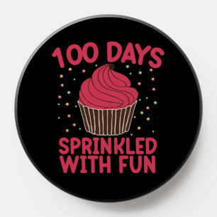 100 Days Sprinkled With Fun Cupcake School Girl  PopSocket