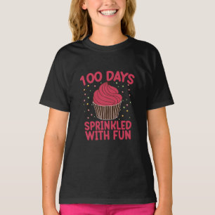 100 Days Sprinkled With Fun Cupcake School Girl T-Shirt