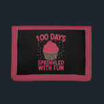 100 Days Sprinkled With Fun Cupcake School Girl  Trifold Wallet<br><div class="desc">100 Days Sprinkled With Fun Cupcake 100th Day Of School Girl T-Shirt</div>