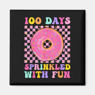 100 Days Sprinkled With Fun Donut 100th Day Of Sch Magnet