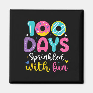 100 Days Sprinkled With Fun Donut 100th Day Of Sch Magnet