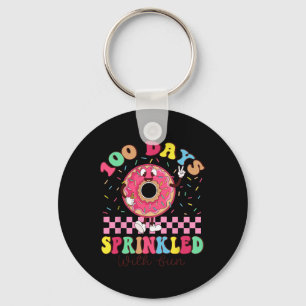 100 Days Sprinkled With Fun Donut 100th Day School Keychain