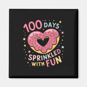 100 Days Sprinkled With Fun Donut Heart Teacher  Magnet