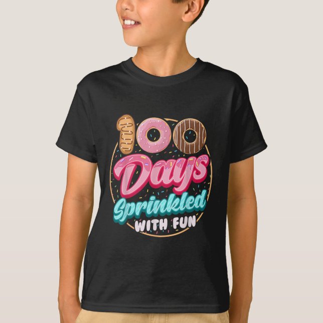 100 Days Sprinkled With Fun Donuts 100th Day Of Sc T-Shirt (Front)
