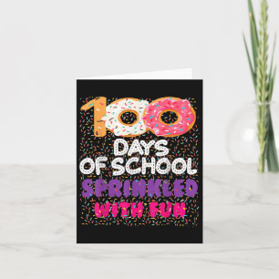 100 Days Sprinkled With Fun Donuts Happy 100th Day Card