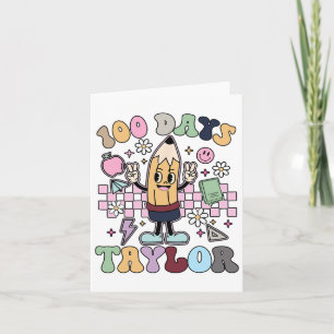 100 Days Taylor Teacher For Kids 100th Day Of Scho Card