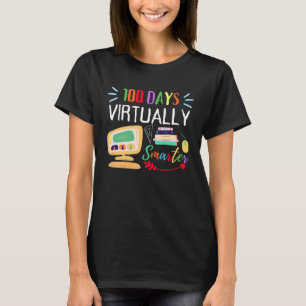 100 Days Virtually Smarter 100th Day Of School Kid T-Shirt
