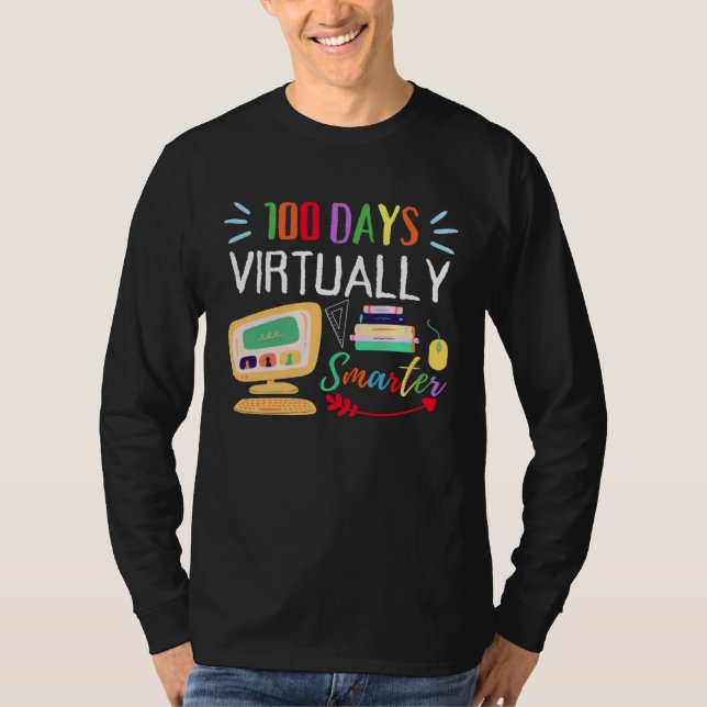 100 Days Virtually Smarter 100th Day Of School Kid T-Shirt (Front)