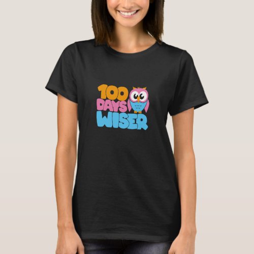 100 Days Wiser Kids Teachers Happy 100 Days Of Sho T_Shirt
