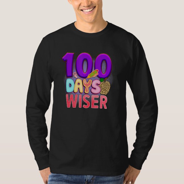 100 Days Wiser  Student Teacher T-Shirt (Front)