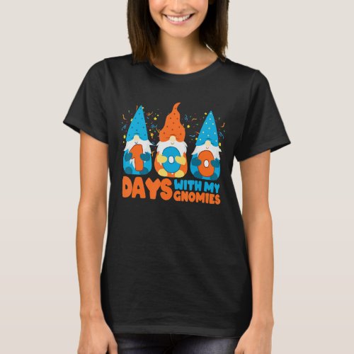 100 Days with My Gnomies Cute Gnome 100th Day Teac T_Shirt