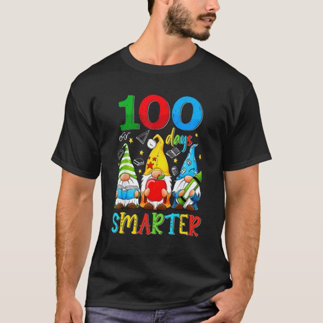 100 Days Y'all Gnomes Happy 100th Day Of School Sm T-Shirt (Front)
