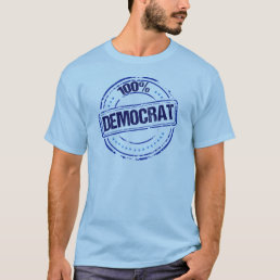 100% Democrat Proud Blue Seal T-Shirt