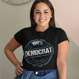 100% Democrat Proud Blue Seal T-Shirt