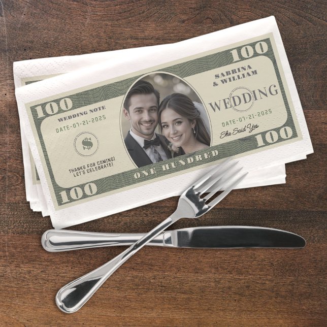 100 Dollar Bill Photo Wedding Paper Guest Towels (100 Dollar Bill Photo Wedding Paper Guest Towels
)