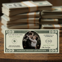 100 Dollar Bill Photo Wedding